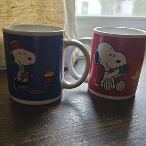 Peanuts Blue and Red Mug Set